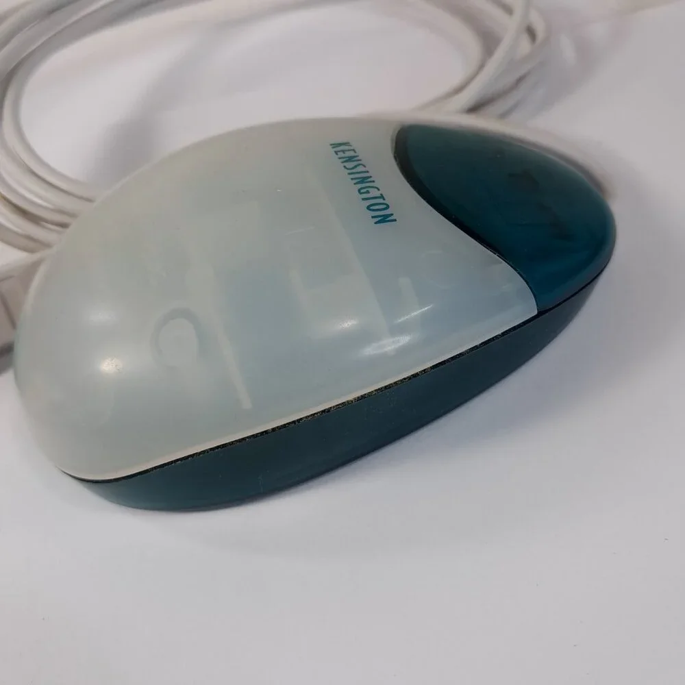 Vintage Kensington Mouse in a Box MAC USB‎ Green translucent clear #64470 wired